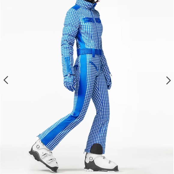 Women’s ski one piece. Never worn, size US 4, blue with white stars. Goldbergh - Picture 3 of 3